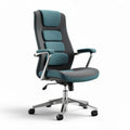 Ergonomic office chair with breathable fabric in gray and teal 55 x 60 x 120cm