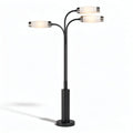 Three-headed black floor lamp with adjustable shades and modern design 20 x 20 x 150cm
