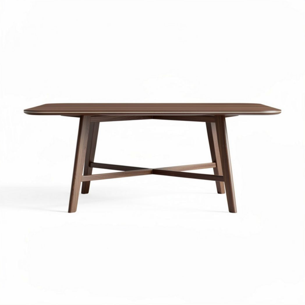 Wooden dining table suitable for modern decor 150 x 90 x 75cm brown